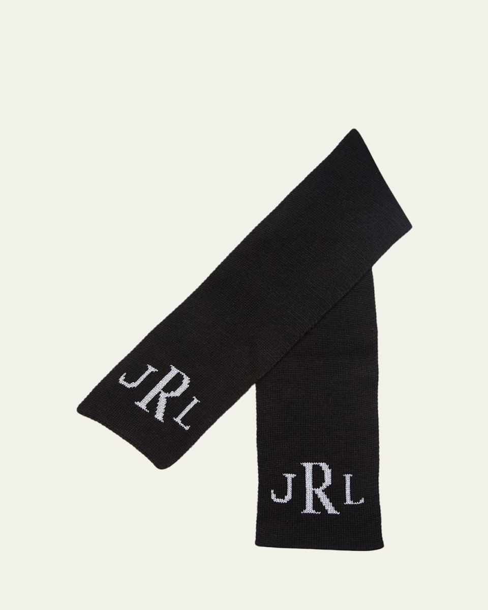 Kid's Metallic Classic Monogram Scarf, Personalized